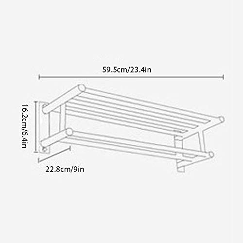 Étagère de douche porte-serviettes en acier inoxydable de haute qualité pour rangement mural