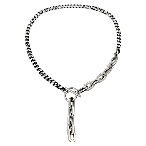 Chaîne cubaine en argent 925 et son collier ras du cou Feng Shui d'exception