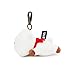 BT21 Lying RJ Character Soft Plush Stuffed Animal Keychain Key Ring Bag Charm, White