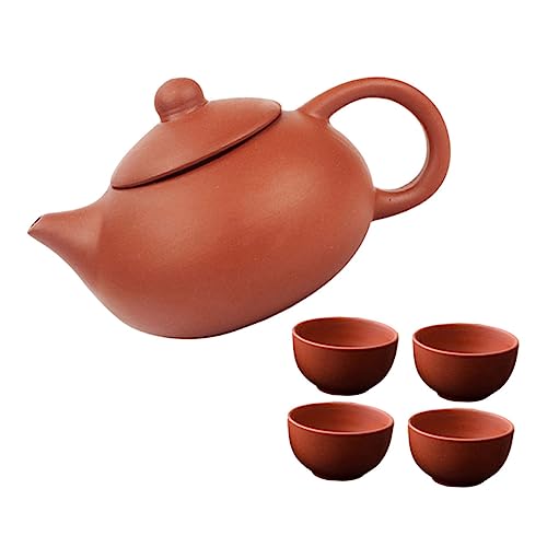 Merryhapy 03MAT396Q04T6 1 Set Purple Clay Teapot Set Travel Set Chinese Tea Set Chinese Tea Cup Set Teapot And Cup Set Delicate Tea Service Set Portable Teapot Kit Grace Tea Ceremony Accessories cover