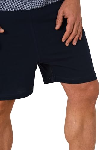 Men's Alzheimer's Clothing Nursing Jumpsuit Pajama Short Sleeve with Zipper at Back and Leg3