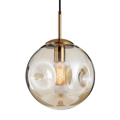 Lustre en verre du style nordique suspension E27 à hauteur réglable