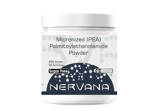 Nervana Powder with High Absorption Micronized Palmitoylethanolamide (Pea) 300mg Per serving | Nerve Pain Relief | Nerve damage, Nerve weakness & Neuropathy Supplements | Interstitial cystitis, Bladder pain | Migraine Headache Relief | Sciatica Pain, Tingling Sensation Support - 200 Grams Sugar free