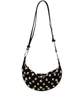 OWGSEE Studded Purse Trendy Studded Handbag Hobo Crescent Bags Y2K Shoulder Bag Suede Purses for ...