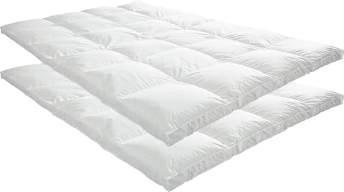 Erwin Müller Kassettendecke Stettin 2er-Pack 90% Daunen, 10% Federn 6 cm Stege - Wärmestufe 5 Größe 155x220 cm