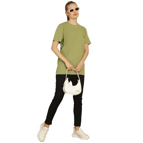 Image of Mack Jonney Solid Classic Fit Round Neck Polyester Lycra Half Sleeves Tshirt for Women(Pack of 2)-MACK630864