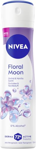 NIVEA Floral Moon Limited Edition Deo Spray Deodorant für 72h Anti-Transpirant-Schutz gegen Schweiß und Geruch Deospray mit floralem Duft (150 ml)