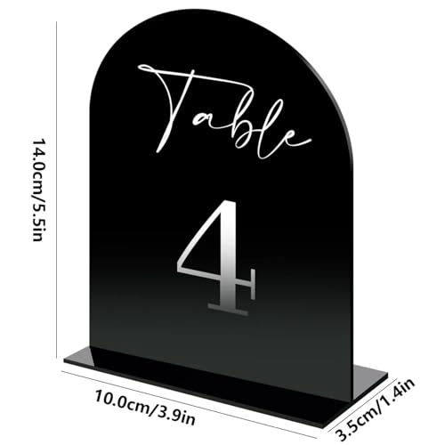 Numéro mariage personnalisé DIY noir pour décoration de table moderne