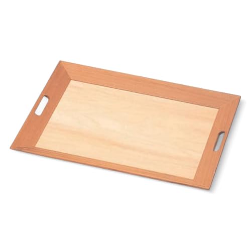 J-kitchens 小物収納 小物 置き 小物入れ 日本製 上質で使いやすい 盆 トレー 木製 尺6 白木脇取 クリアー仕上