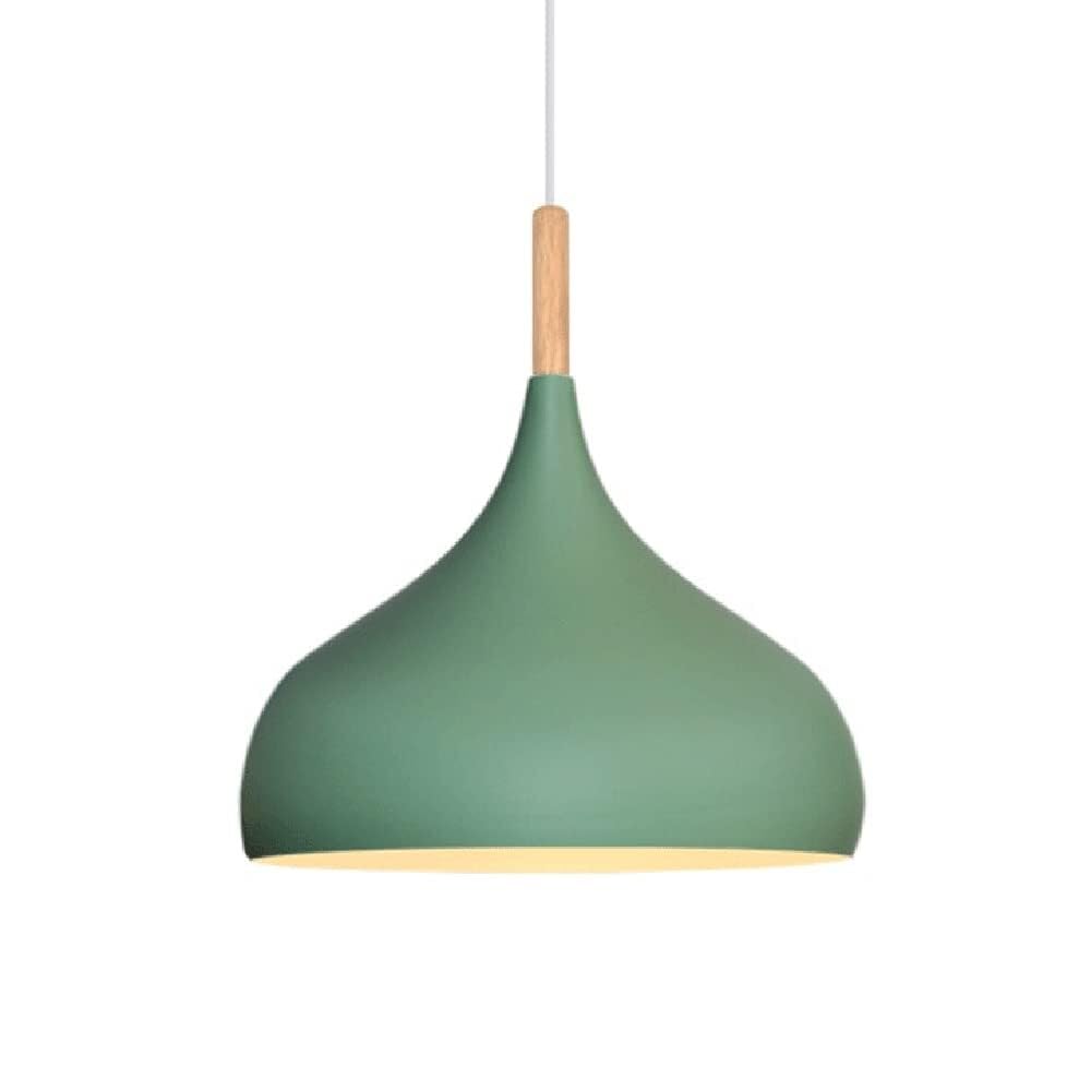 KXEcoLife Creative Bohemian Hanging Lights Led Single Head Hollow Pendant Lamp Household European Ceiling for Kitchen Island Dining Room Bedroom Hallway(Green,16.5in*16.5in)