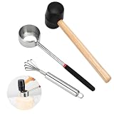 Coconut Opener Tool Set,Food Grade Coconut Opener,Coconut Scraper for Kitchens,Picnics and Beach...