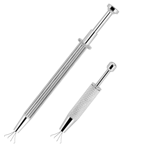 2Pcs Sprinkle Pen Pearl Grabber Dragee Holder with 4-Prong, Sugar Bead Pick-up Tool for Cake, Cupcake, Ice Cream Baking Decoration