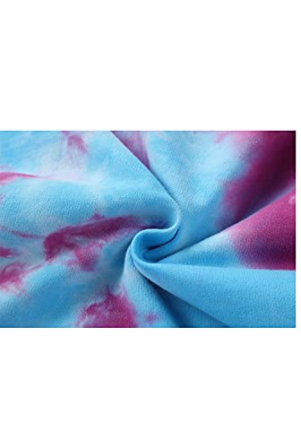 Image of Deeorla Little Boys Girls Cotton Tie Dye Hoodies Long Sleeve Pullover Sweatshirts for Big Kids 5-15Years