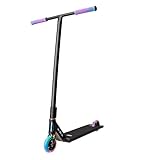 NKD Stunt Scooter Mono | Hochleistungs ABEC-9 Lager | Leichter Aluminiumrahmen | 360° Lenker für Freestyle (Schwarz Regenbogen)
