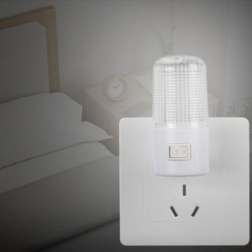 Abajur LED Mini Noturno Bivolt para Quarto Infantil: Luminária de Tomada em Acrílico - Luz Suave e C