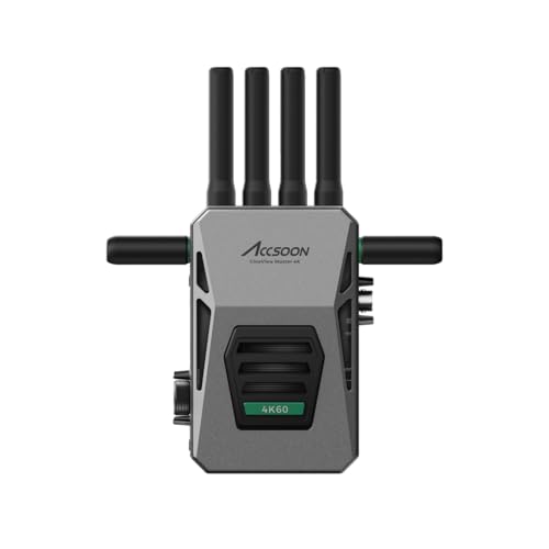 Image of Accsoon CineView Master 4K Wireless Video Transmission Systems, 4K60 /1080p60 HDMI SDI Transmitter Receiver 2.4+5Ghz+6GHz Tri-Band 4k60 25 ms Latency 8202ft Range 1 Wired + 4 Wireless Connections