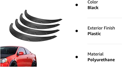 Image of AUTO MT 4PCS 3.5 inch /890mm Universal Car Wheel Fender Flares Flexible Wide Body Wheel Arches