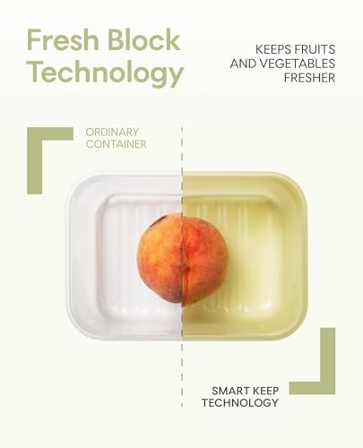 Image of LocknLock Fresh-Block Food Storage Container 1.5L (Set of 1) | Storage Containers for Fridge | Vegetable & Fruit Storage Containers for Fridge, Airtight Storage, BPA Free, Microwave & Dishwasher Safe