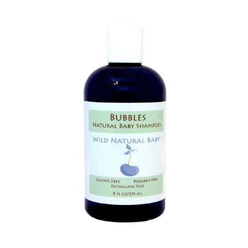 Wild Natural Baby Bubbles Natural Baby Shampoo - Sulfate Free, Paraben Free, Phthalate Free - 8 oz. Bottle by Wild Natural Beauty