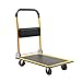 Foldable Platform Truck | Push Dolly Cart | 360 Degree Swivel Wheels | 330 lbs Capacity | Large Size Moving Hand Truck | 29 * 19 * 33.6 inch in Black and Yellow