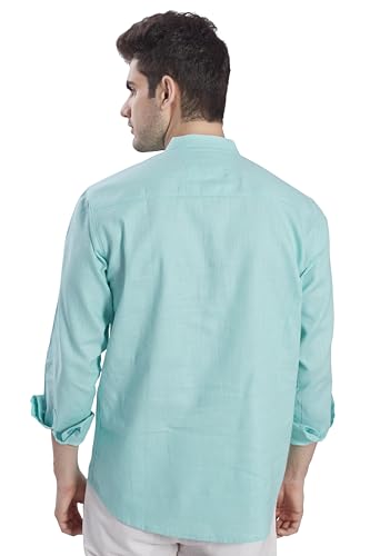 Image of DIVISIVE Men's Slim Fit Full Sleeves Cotton Short Kurta