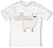 Produktbild Baby T-Shirt Mädchen Jungen - Tiermotiv Animal Print - No Problama | Drama Lama - 6/12 Monate - Weiß - tiermotive sprüche lustig tiermotiven lustige mit