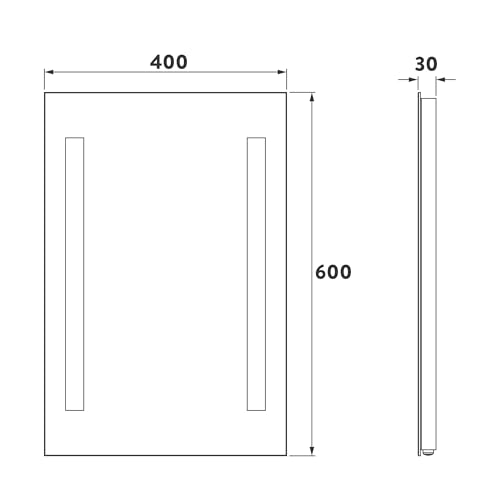 Croydex Thornton Bathroom Mirror with Lights - Easy to Install Bathroom LED mirror Battery Operated with All Fittings Included, Two Light Strips, Touch Button Power Switch, 60x40cm - Cosy Home Interiors Croydex Thornton Bathroom Mirror with Lights - Easy to Install Bathroom LED mirror Battery Operated with All Fittings Included, Two Light Strips, Touch Button Power Switch, 60x40cm - Image 6