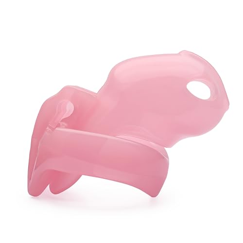 Image of HT-V4 Chastity Cage for Men | 5 Adjustable Wide Rings & 6 Colors | Beginner-Friendly | Adult Sex Toy with Sizing Guide (Pink, Nano)