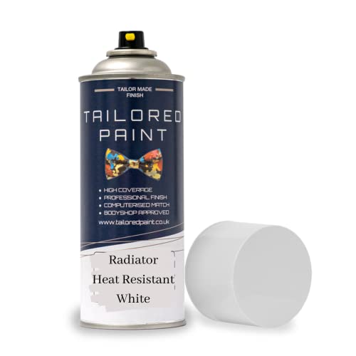 Vernice spray premium per radiatori, 400 ml, resistente al calore fino a 100 °C, asciugatura rapida e nessun primer richiesto, superfici esterne di radiatori, serbatoi di acqua calda e altro (400 ml