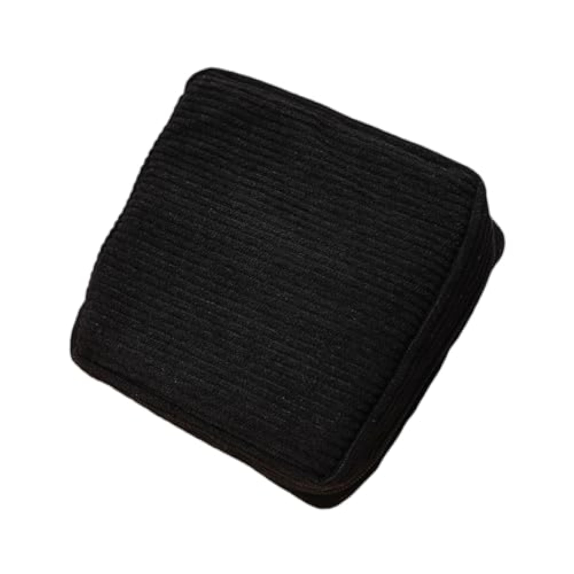 Corduroy Makeup Bag Zipper Pouch for Girls, Black
