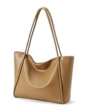 VMEECARL Fashion Tote Bag for Women – Premium Pu Leather Travel Purse and Handbags (Brown)