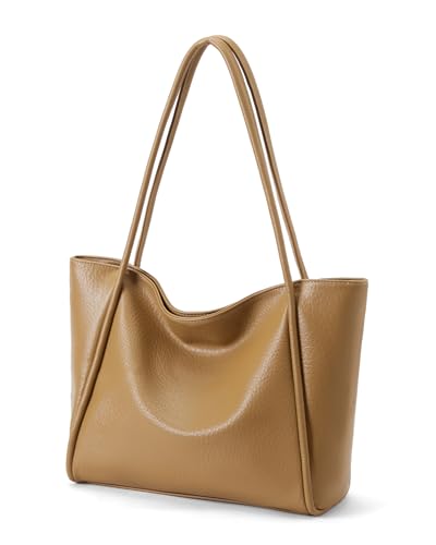 VMEECARL Fashion Tote Bag for Women – Premium Pu Leather Travel Purse and Handbags (Brown)