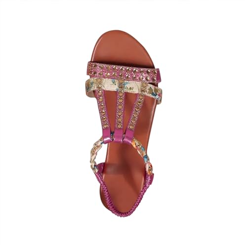 NUSGEAR Sandalias de Mujer 2024 Verano con Punta Abierta Moda Bohemia Casual Sandalias de cuña Plataforma Zapatos Roma Elegante con Correa Fiesta Calzado Comoda vestir Tallas grandes
