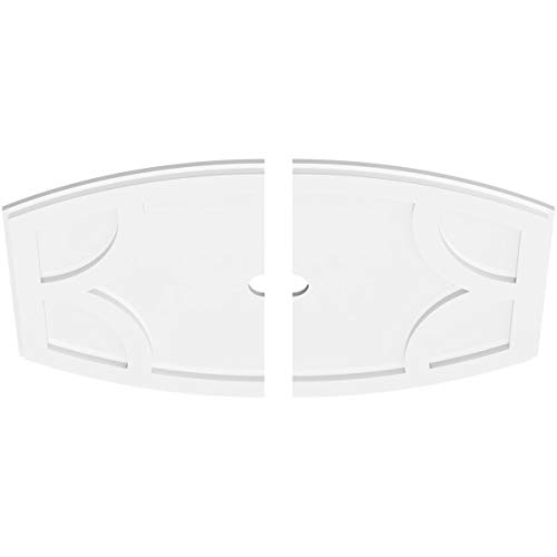 Image of Ekena Millwork CMP32X21KY2-02000 Kailey Architectural Grade PVC Contemporary, Two Piece Urethane Ceiling Medallions 32 inchW x 21 3 /8 inchH x 2 inchID x 17 1 /4 inchC x 1 inchP
