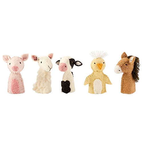 Mud Pie Barnyard Finger Puppet Set, Multicolored (12600084)
