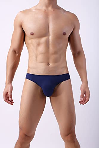 Men's Ice Silk Bikini Briefs Stripes Low Rise Bikini Underwear4