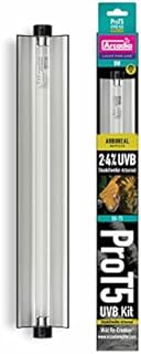 Arcadia Reptile - ShadeDweller Pro T5 UVB Kit - Includes 7% T5 UVB ShadeDweller Lamp - Built in Reflector - Easy to Use - Includes Fitting Kit & Link Cable - Suitable for Shade Dwelling Species