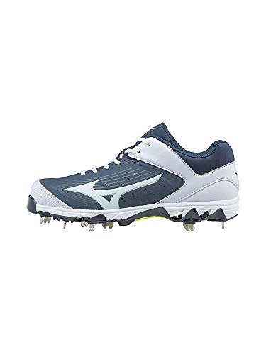 Mizuno Women's Swift 5 Fastpitch Cleat Softball Shoe, Navy/White, 9 B US