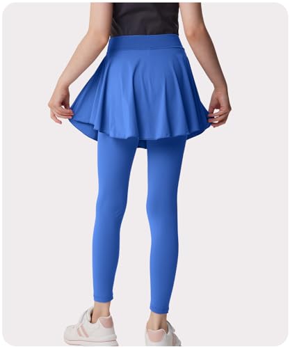 Girls Leggings with Ballet Skirt Kids Elastic Waist Dance Skirted Skorts Light Soft Tights 4-16Y3