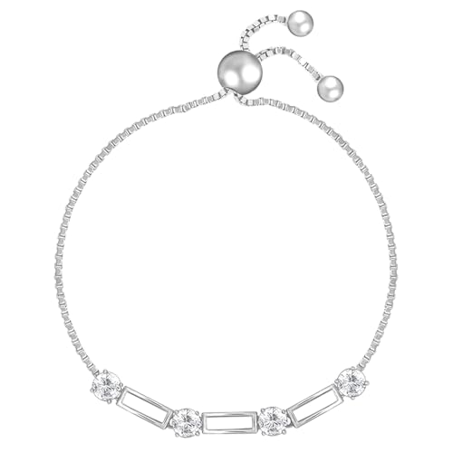 Image of GIVA 925 Silver Zircon Dazzling Bracelet, Adjustable Gifts for Girlfriend, Gifts for Women & Girls| With Certificate of Authenticity and 925 Stamp | 6 Month Warranty*