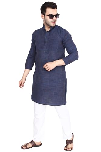 Image of Men's Khadie Cotton Relaxed Straight Kurta