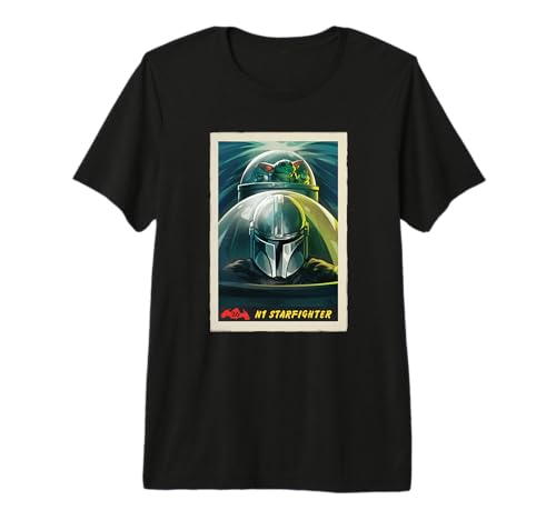 T-shirt Star Wars Mandalorian et Grogu style comic original