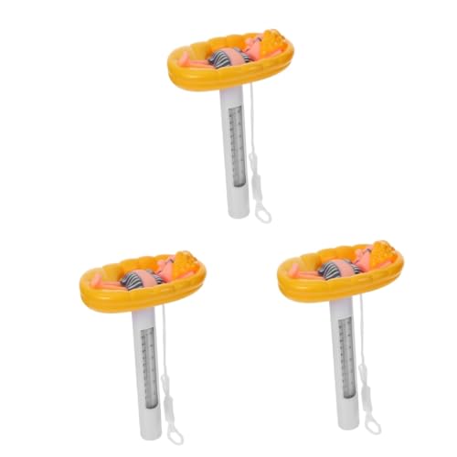 VANZACK 3pcs Swimming Pool Thermometer Durable Plastic Temperature Gauge Cartoon Design Ideal for Spas Hot Tubs More
