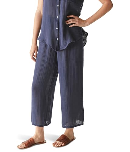 Michael Stars Women's Medina Smocked Waist Cropped Pants