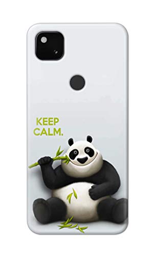 Image of PRINTFIDAA� Printed Hard Back Cover Case for Google Pixel 4A 4G Back Cover (Cartoon Panda) -2808