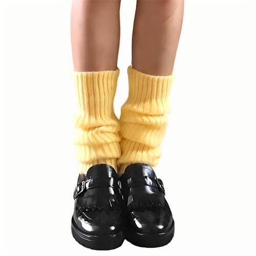 Image of Womens And Girls Kawaii Leg Warmers 80s Harajuku Lolita Japanese Legwarmers Ankle Socks Knit Stockings Boot Socks