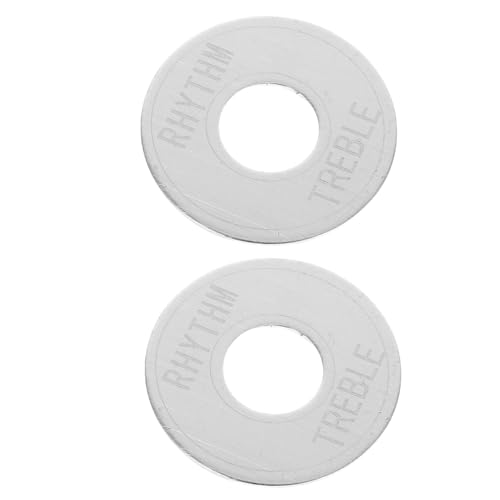 FUNOMOCYA ギタートグルスイッチワッシャーリング 高強度アルミ製エレキギター用トグルスイッチプレート 安定した取り付けと耐久性のある金属構造 2個セット