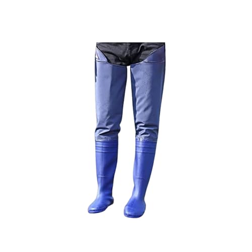 Image of valorous Farmers Thigh Long Height Gumboots for Farmers Safety Natural Pvc & Latex Material | Navy Blue Waterproof Paddy Field & Agriculture Boot | Durable Long Gumboots 85cm