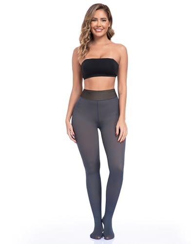Image of ATHVOTAR Fleece Lined Winter Tights Women - Thermal Warm Opaque Pantyhose Thick Sheer Leggings