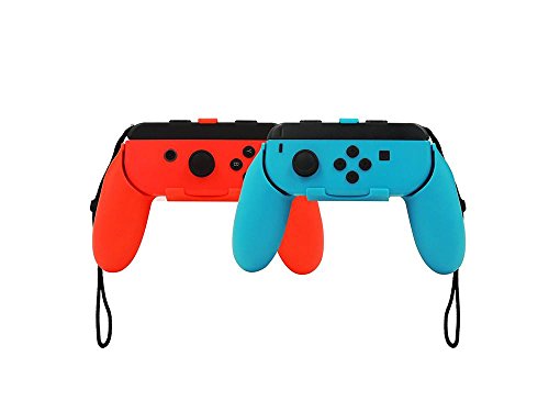 niceEshop Lot de 2 joy-cons résistants à lu0092usure pour Nintendo Switch - bleu et rouge